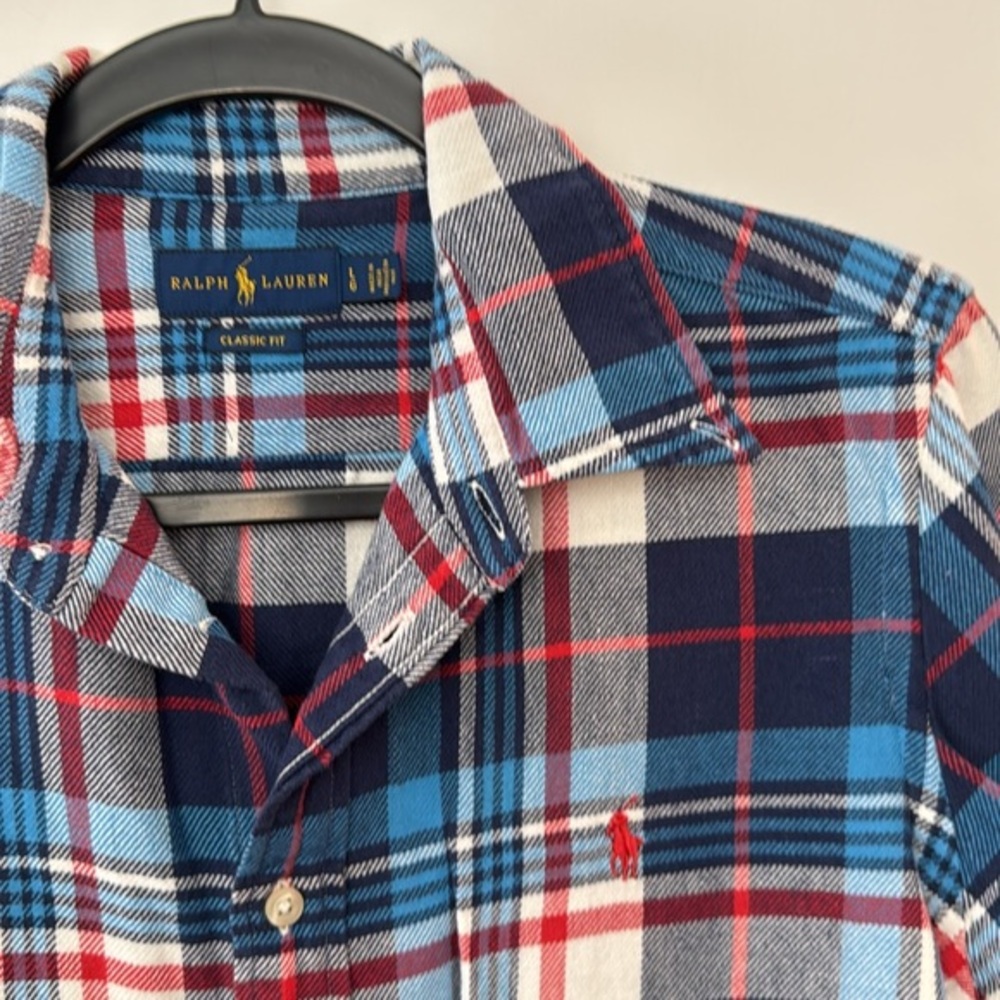 Ralph Lauren Classic Fit Plaid Shirt sz L